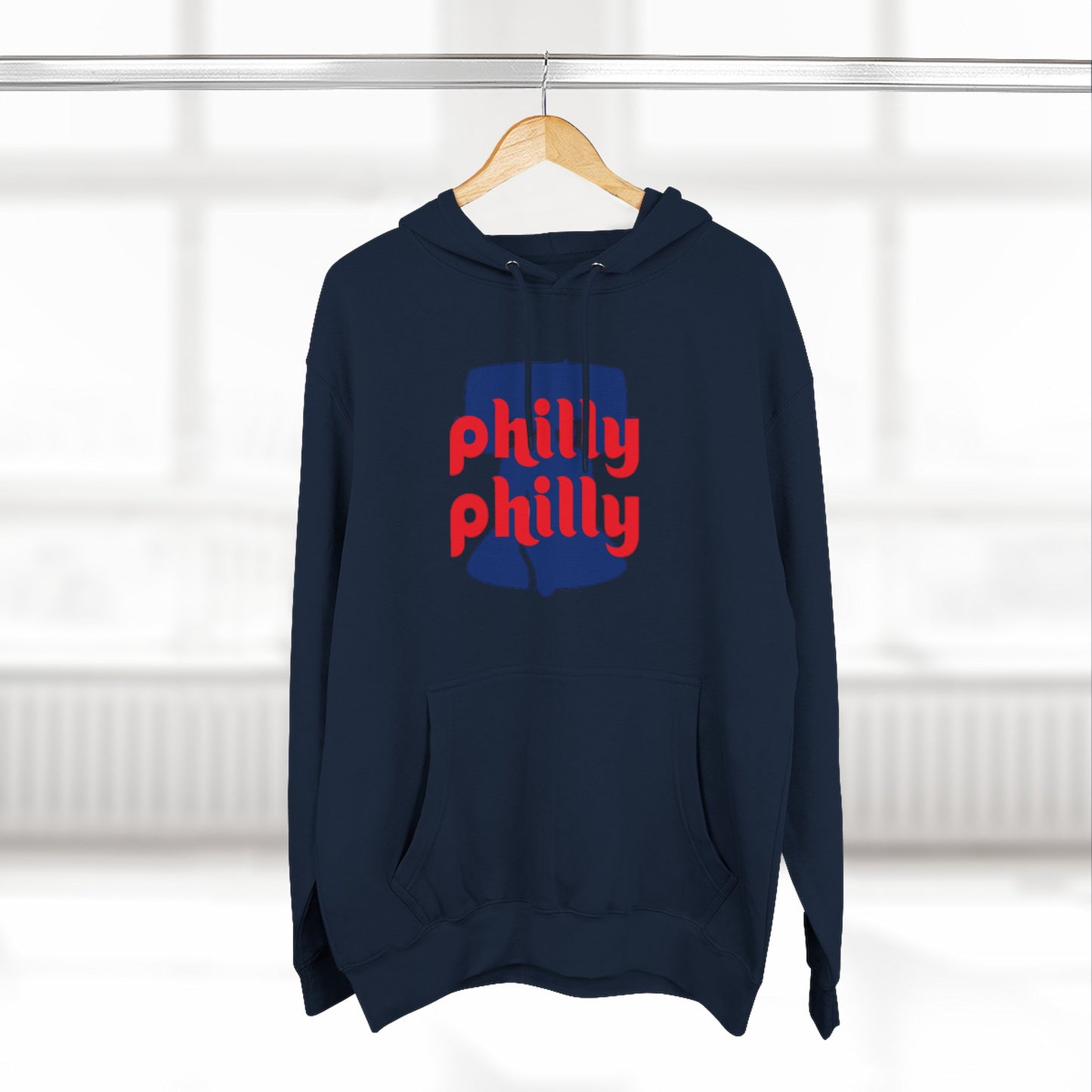Philly Red & Blue Fleece Hoodie - Casual Comfort for Sports Fans