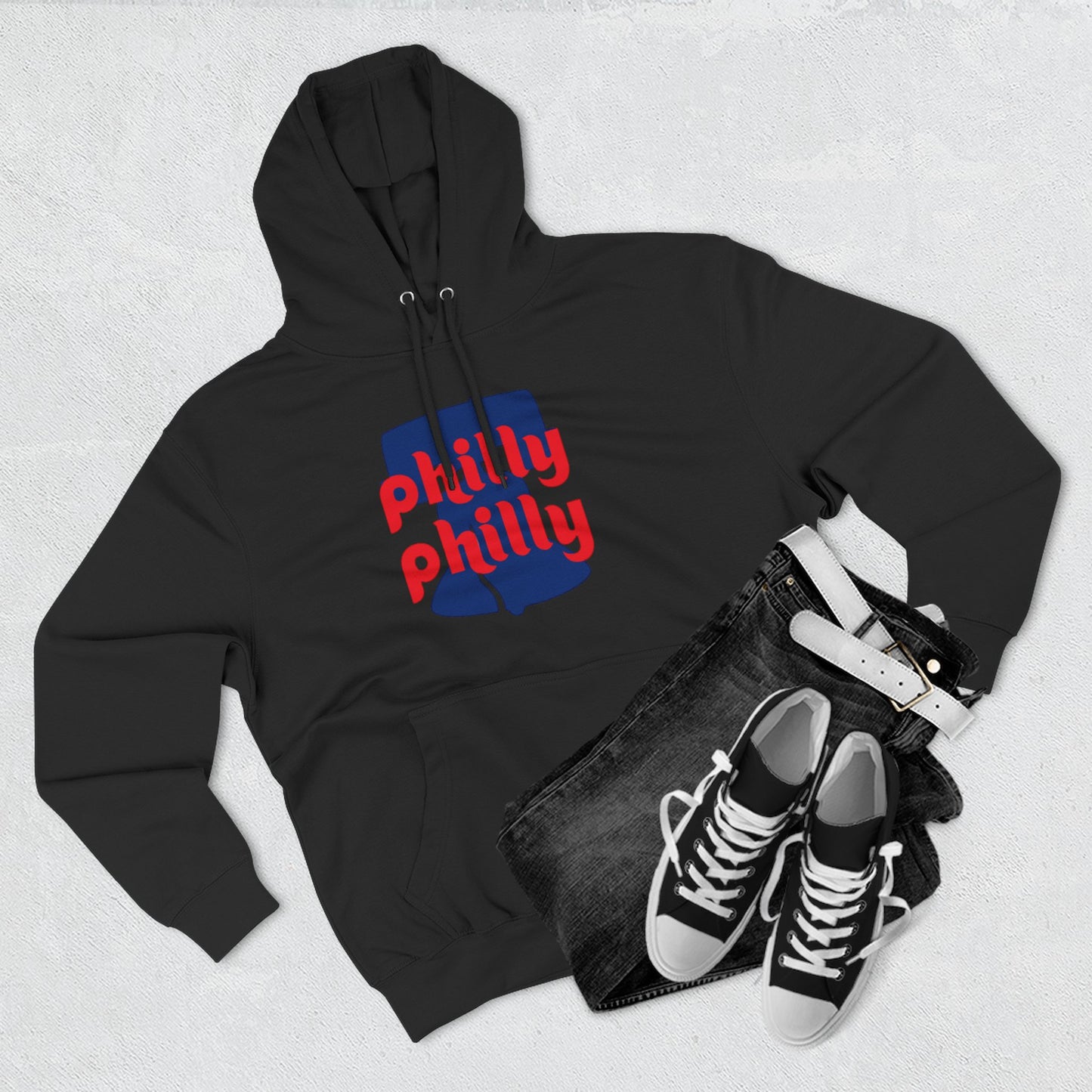 Philly Red & Blue Fleece Hoodie - Casual Comfort for Sports Fans