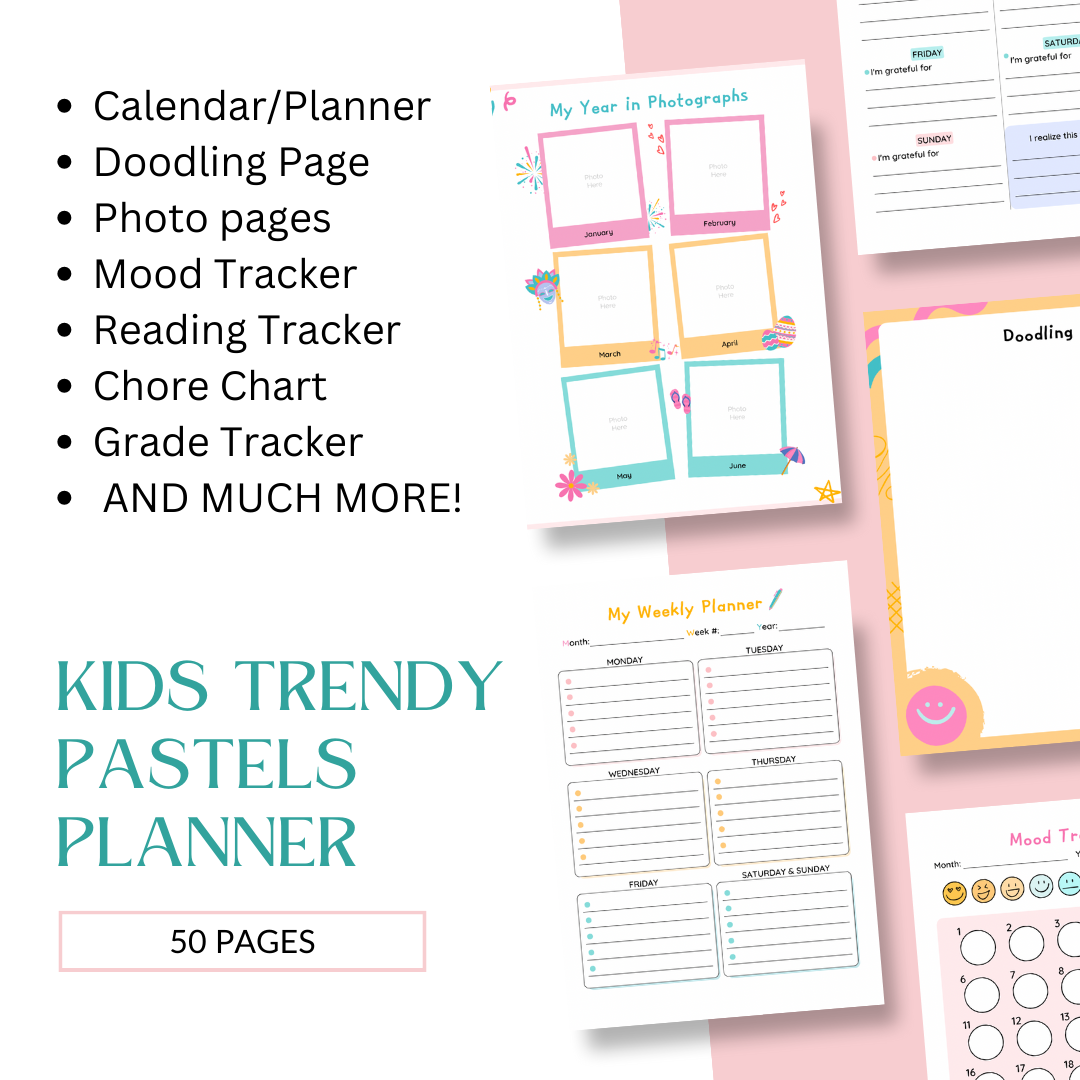 Kids Trendy Pastel Planner