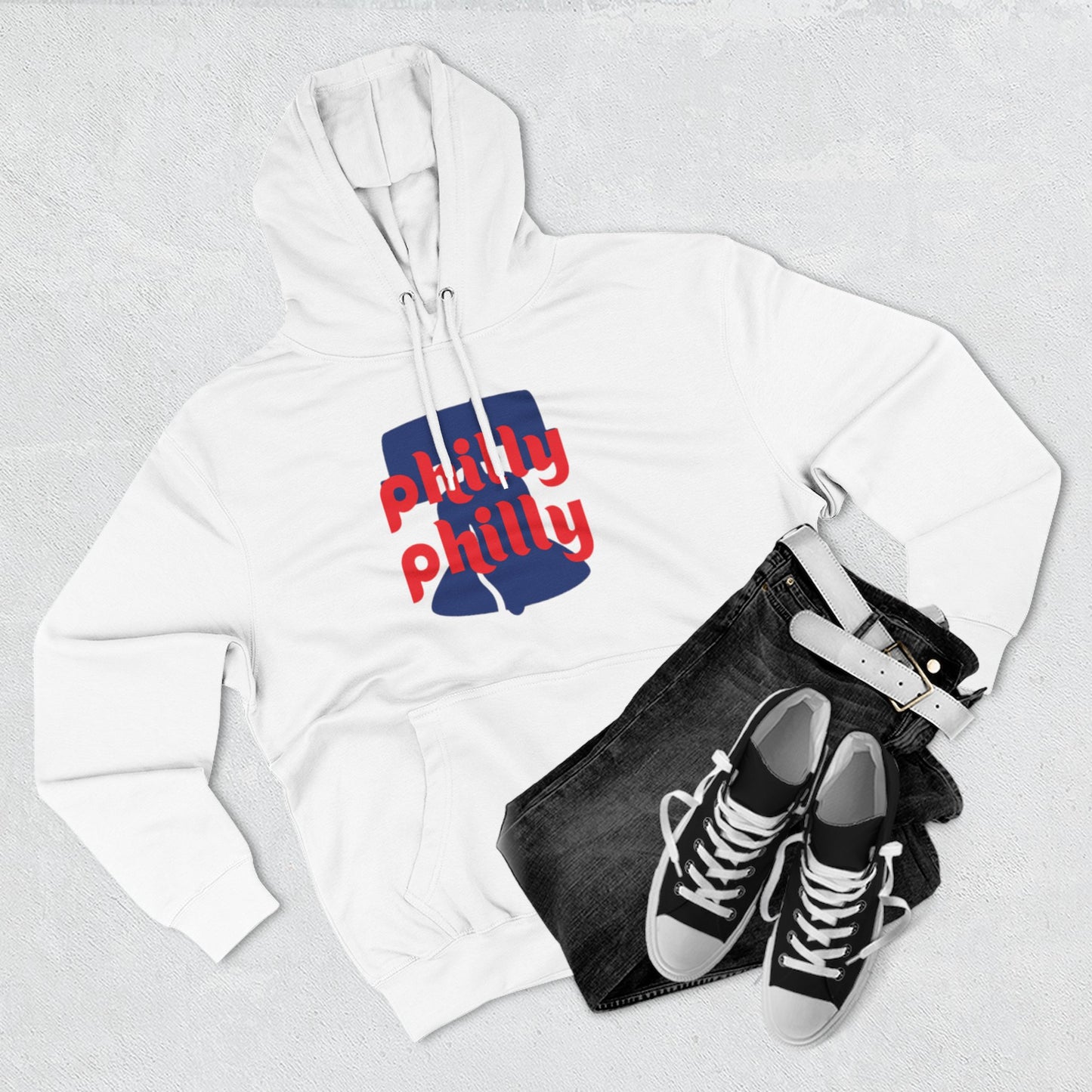 Philly Red & Blue Fleece Hoodie - Casual Comfort for Sports Fans