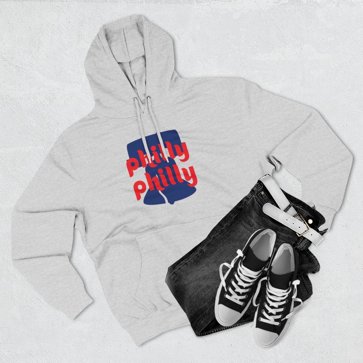 Philly Red & Blue Fleece Hoodie - Casual Comfort for Sports Fans