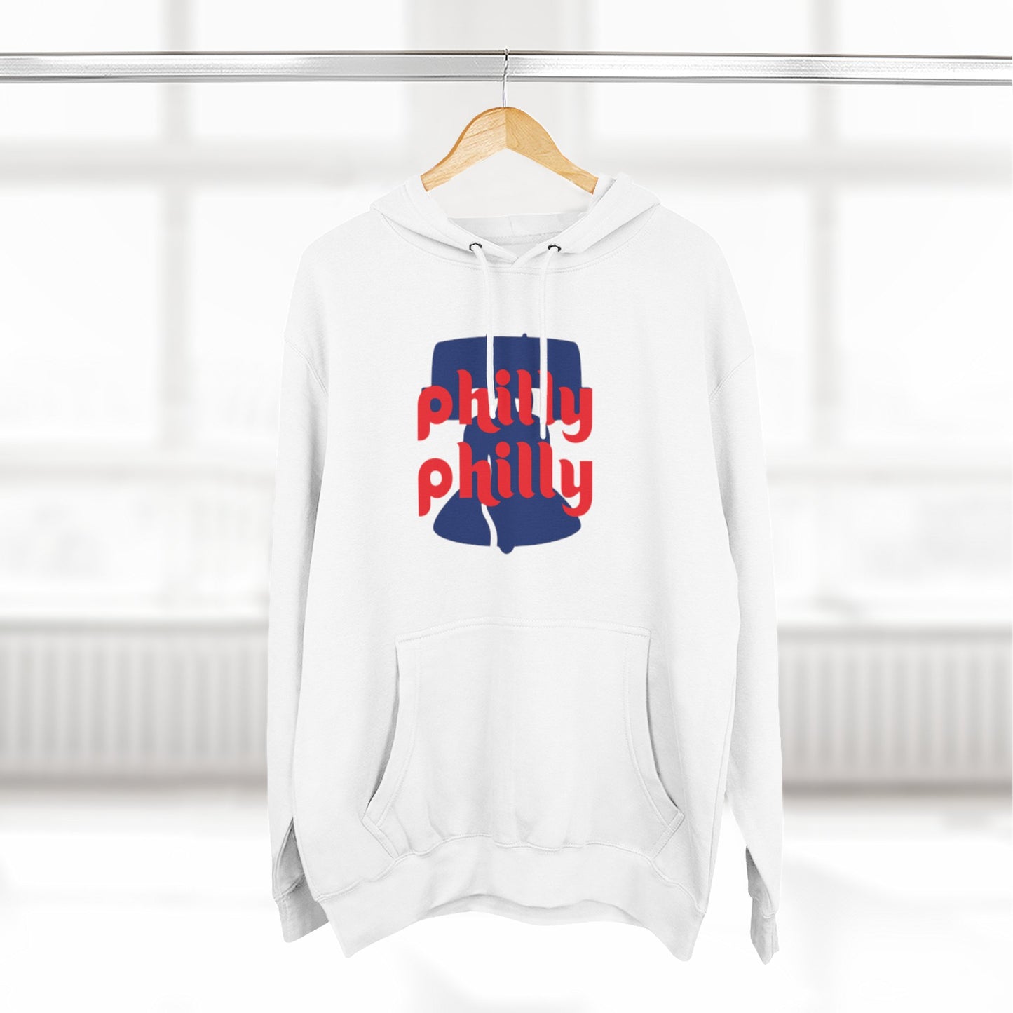 Philly Red & Blue Fleece Hoodie - Casual Comfort for Sports Fans